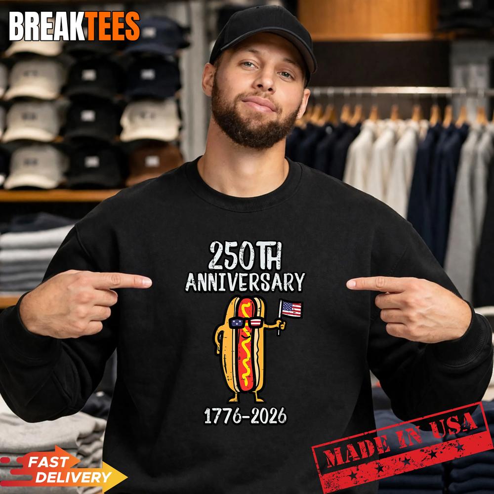 250th Anniversary Hotdog 1776 2026 250 Years USA Unisex T-Shirt