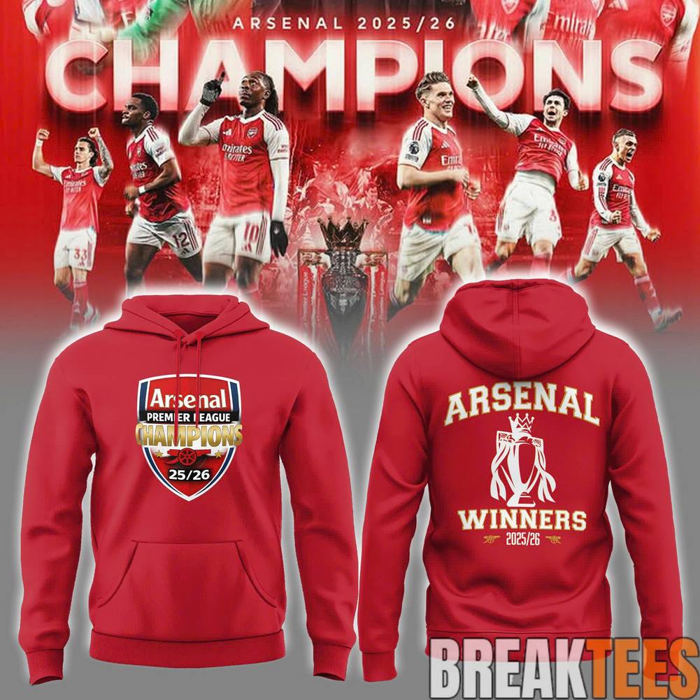 ’26 Arsenal Premier League Champions ”Gunners” Hoodie