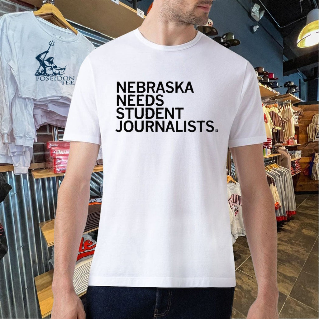 Nebraska Needs Student Journalists Grey T-shirt