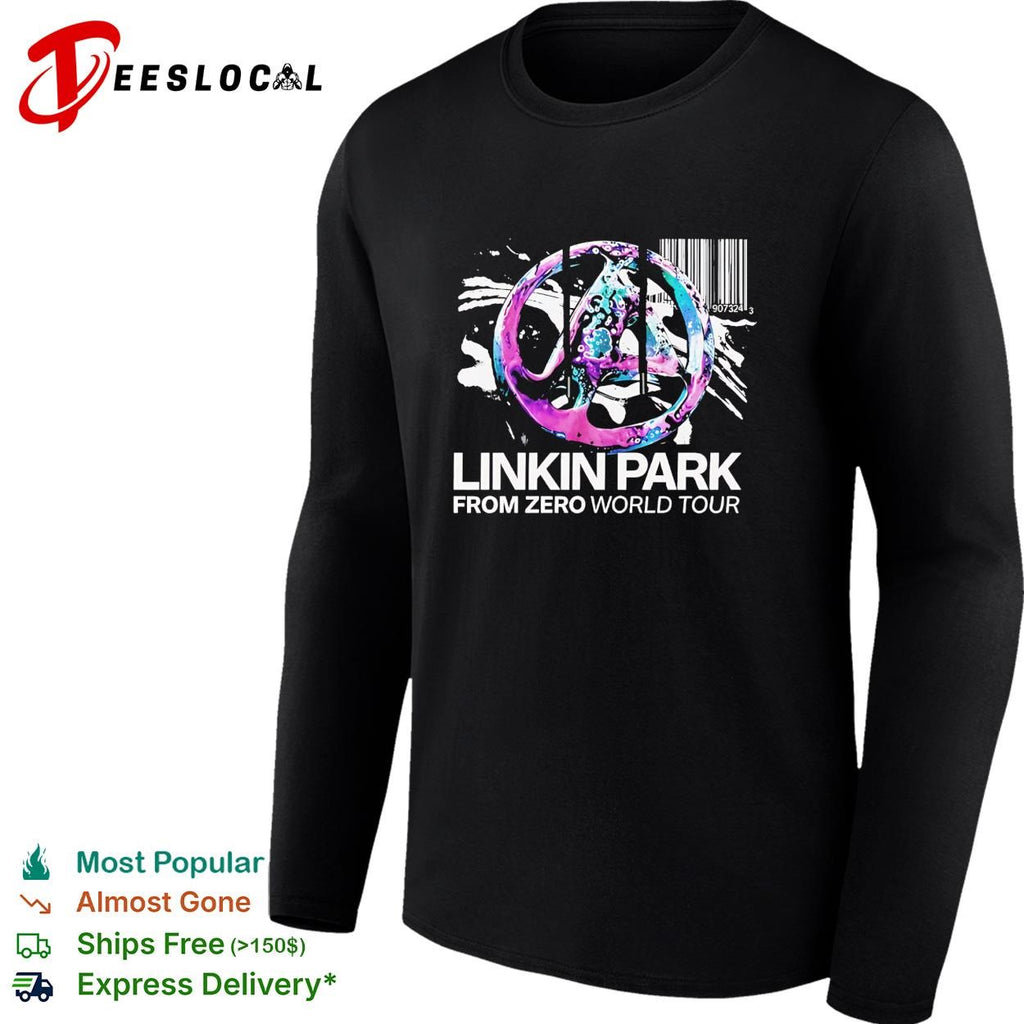 Linkin Park From Zero world tour paint splatter peace sign logo graphic shirt