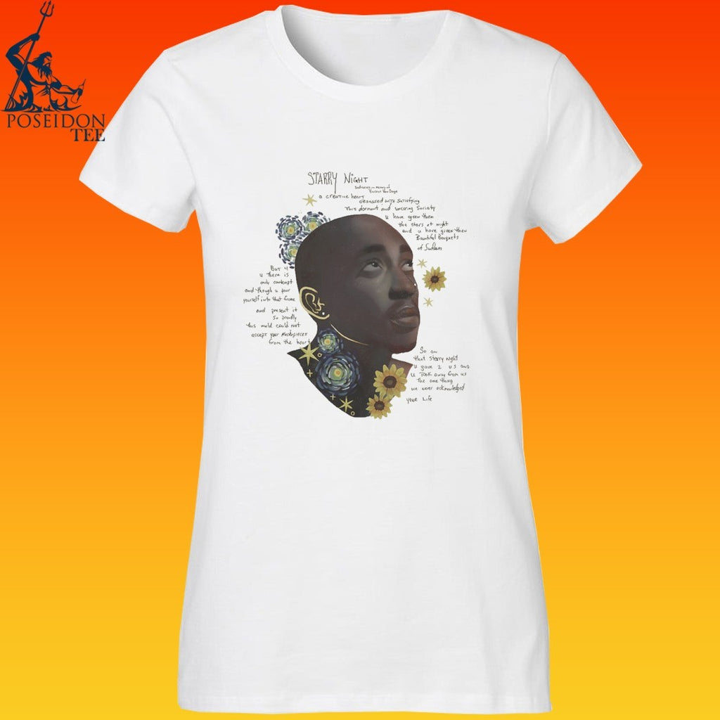 2pac Starry Night Beige T-shirt
