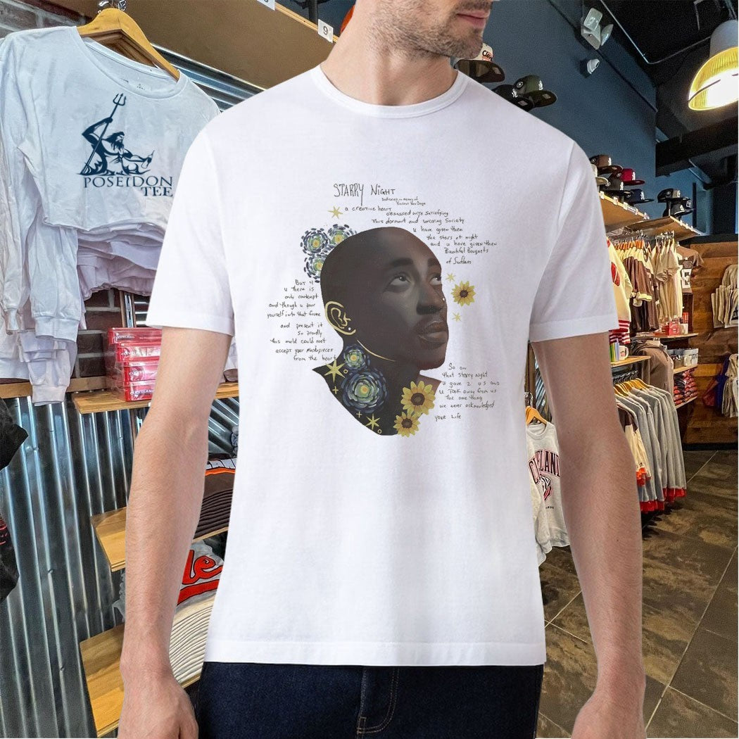 2pac Starry Night Beige T-shirt