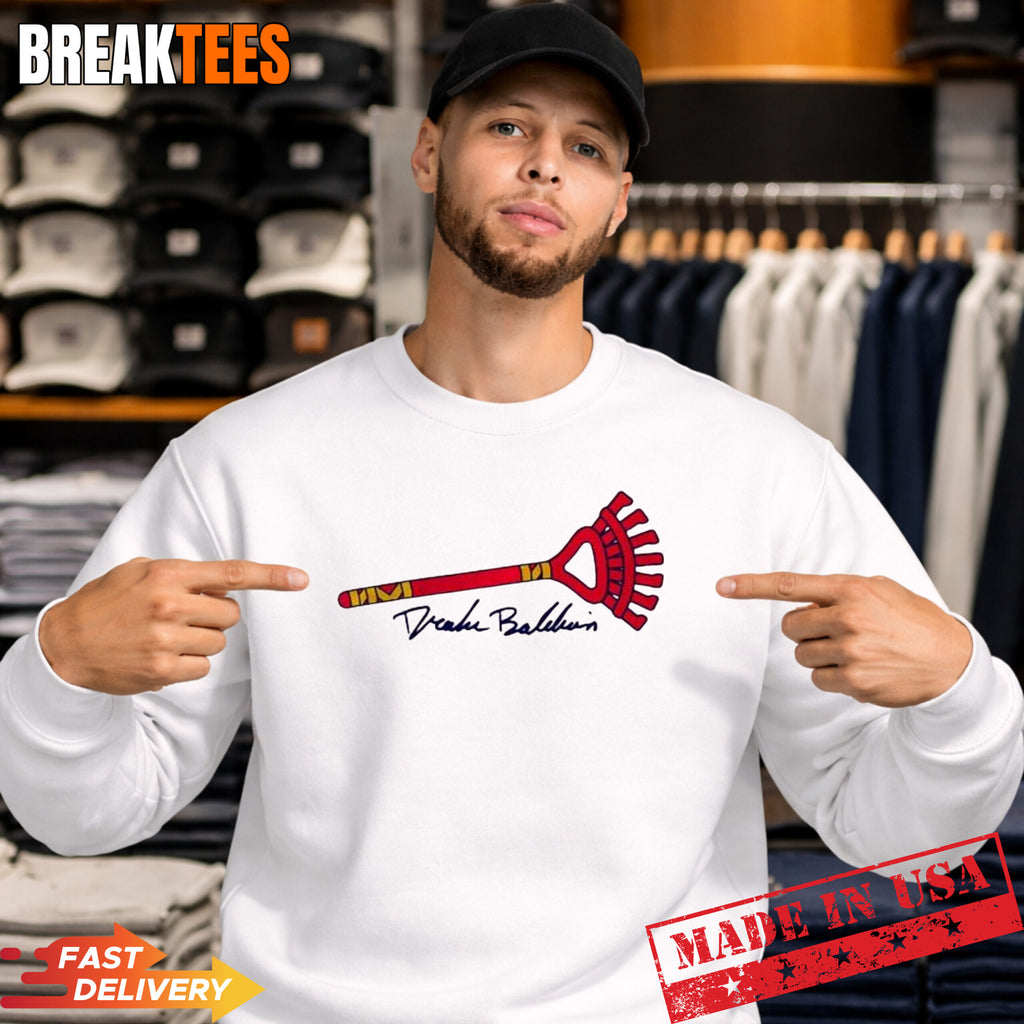 Drake Baldwin Atlanta Braves MLB Rake broom logo t-shirt