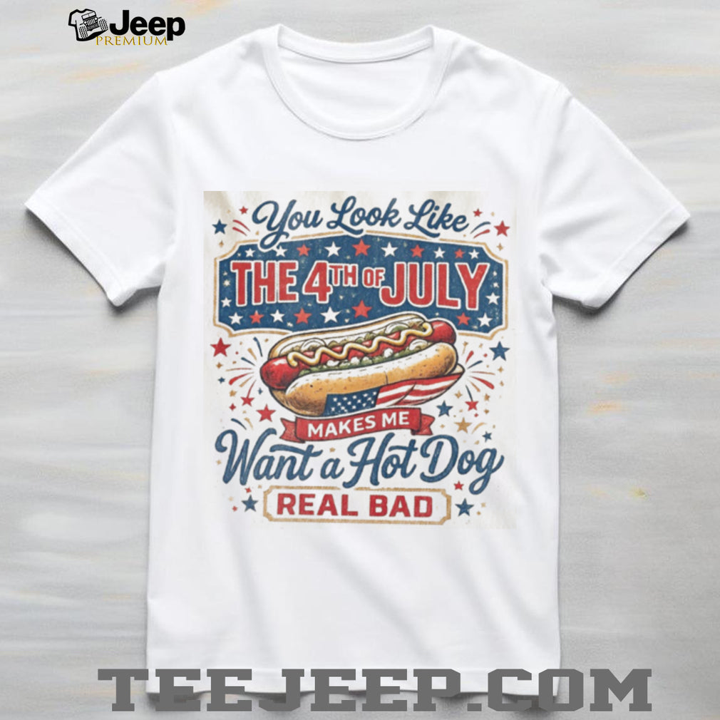 4th of July Patriotic Hot Dog Funny Quote Independence Day Shirt