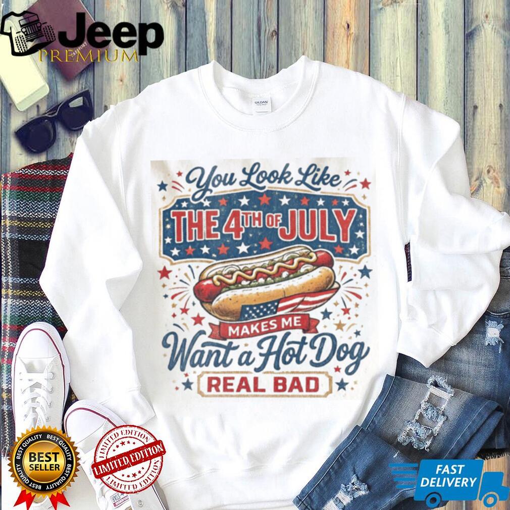 4th of July Patriotic Hot Dog Funny Quote Independence Day Shirt