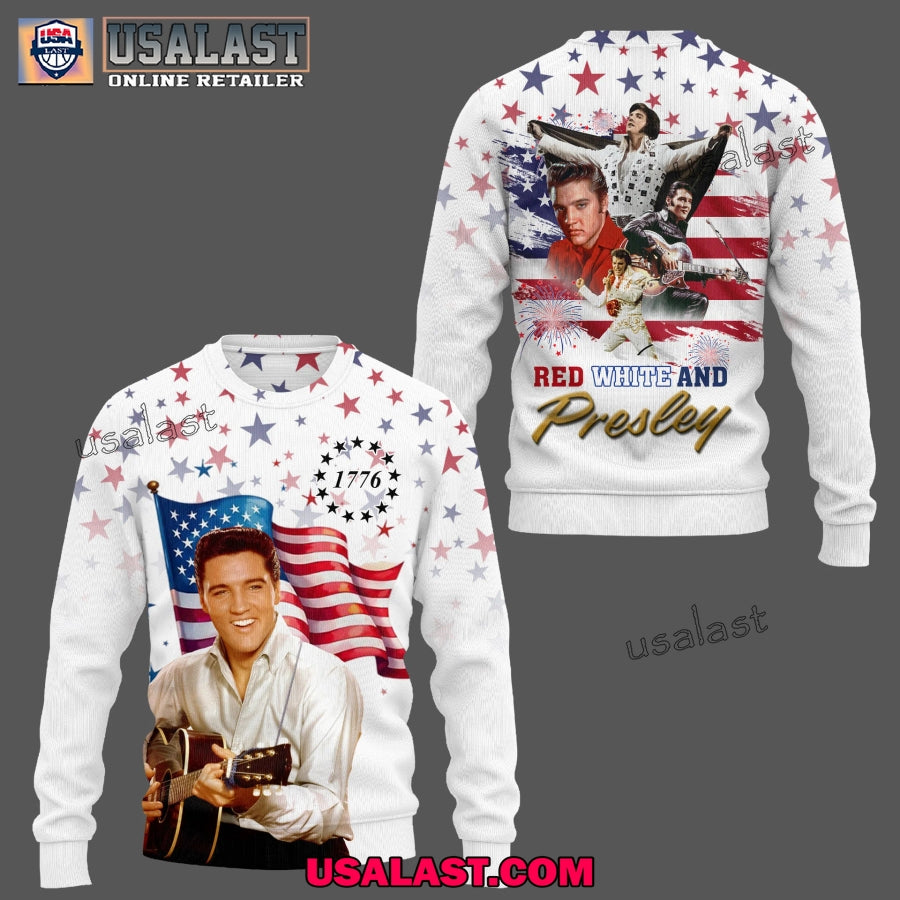 4th of July Red White And Elvis Presley 3D Shirt
