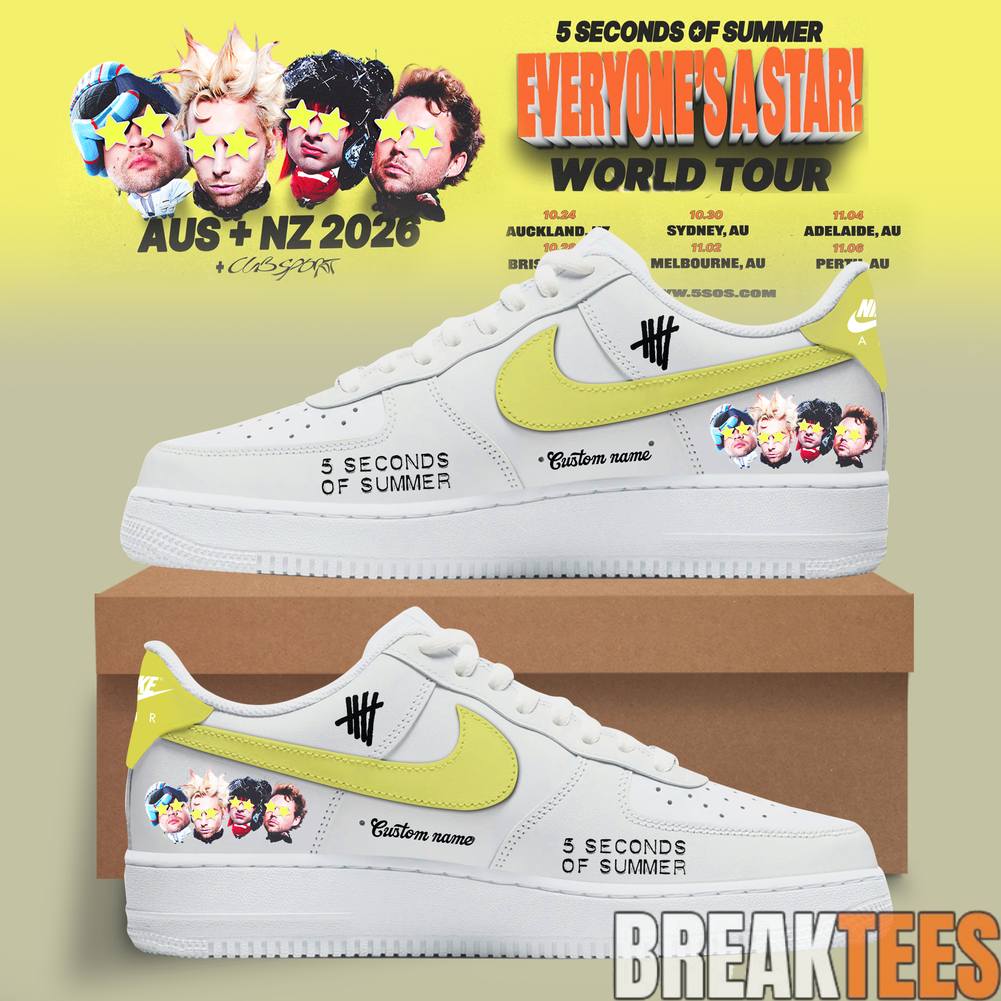 5 Seconds of Summer Everyone’s A Star! World Tour 2026 Custom AF1 Shoes