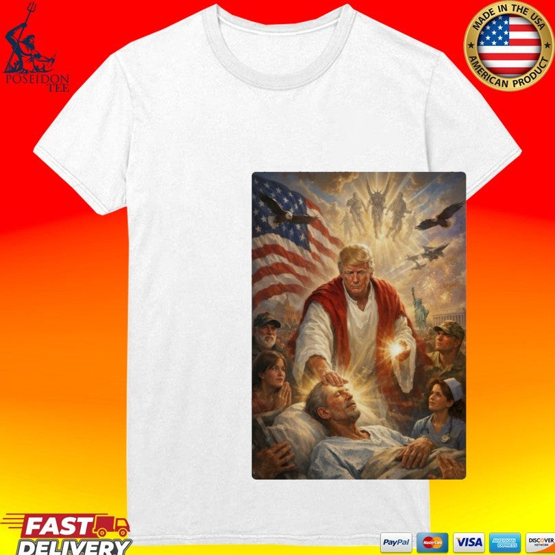 Pope Leo Xiv President Trump Jesus Christ Artwork 2026 T-shirt