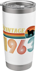 Vintage 1963 Shirt Classic Retro 63 Birthday Gift