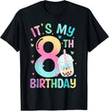 Cute Boba Milk Tea Birthday Girl 8 Year Old Gift