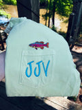 Custom Embroidered Fish Pocket T-Shirt