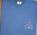 Custom Embroidered Pocket T-Shirt with Golf Design and Initials - Dad