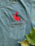 Cardinal Embroidered Pocket Tee