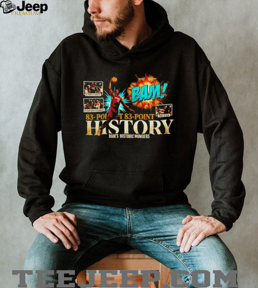 Bam Adebayo Miami Heat 83 Point History Graphic T Shirt