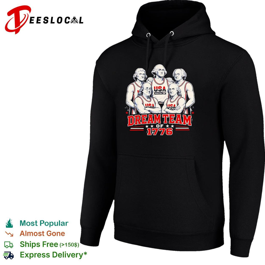 Founding fathers USA basketball dream team of 1776 parody poster shirt