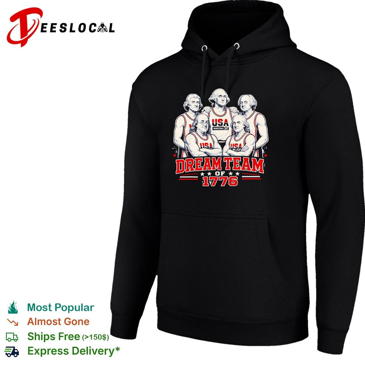 Founding fathers USA basketball dream team of 1776 parody poster shirt