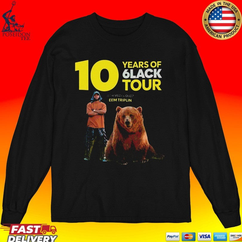 6lack 10 Years Of 6lack Tour Eem Triplin T-shirt