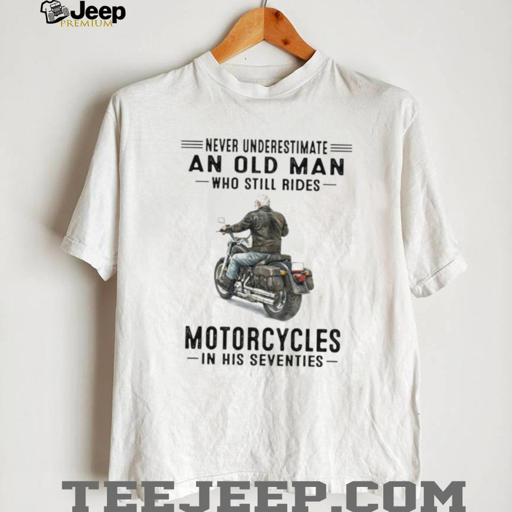70s Biker Old Man Motorcycle Rider T Shirt