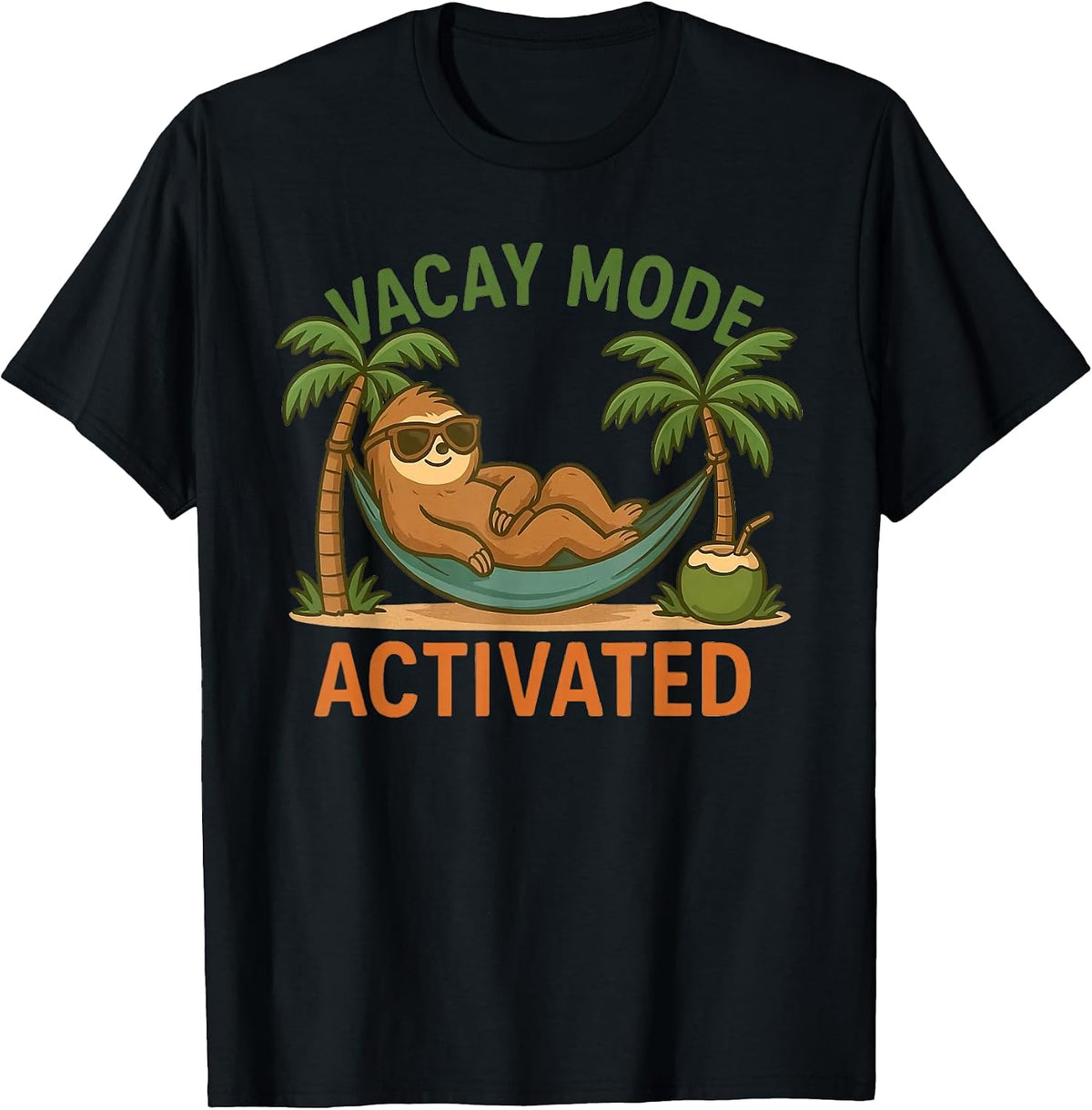 Chill Mode Activated Sloth Beach Sunset Summer