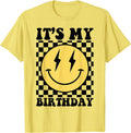 Checkered It's My Birthday Smile Face Shirts