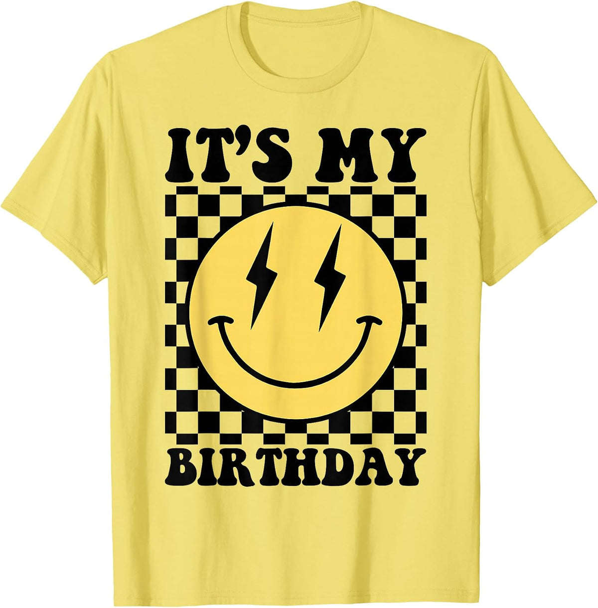 Checkered It's My Birthday Smile Face Shirts