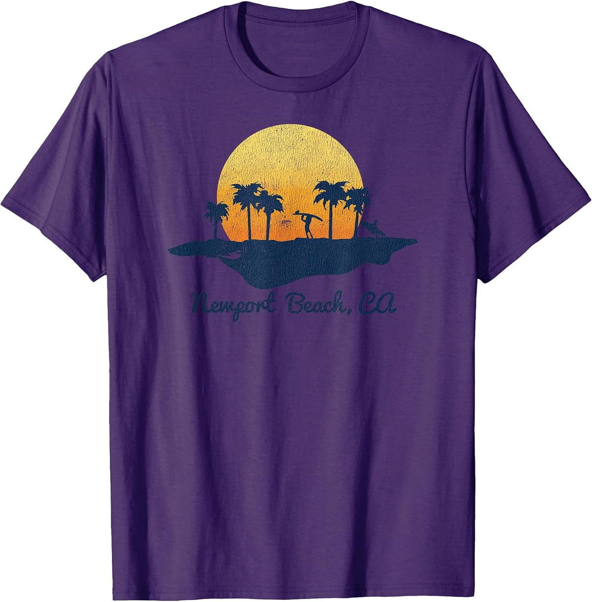 Vintage Newport Beach Ocean Sunrise Design