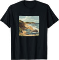 Beach With Tide Pools Vintage Vector Design Merch