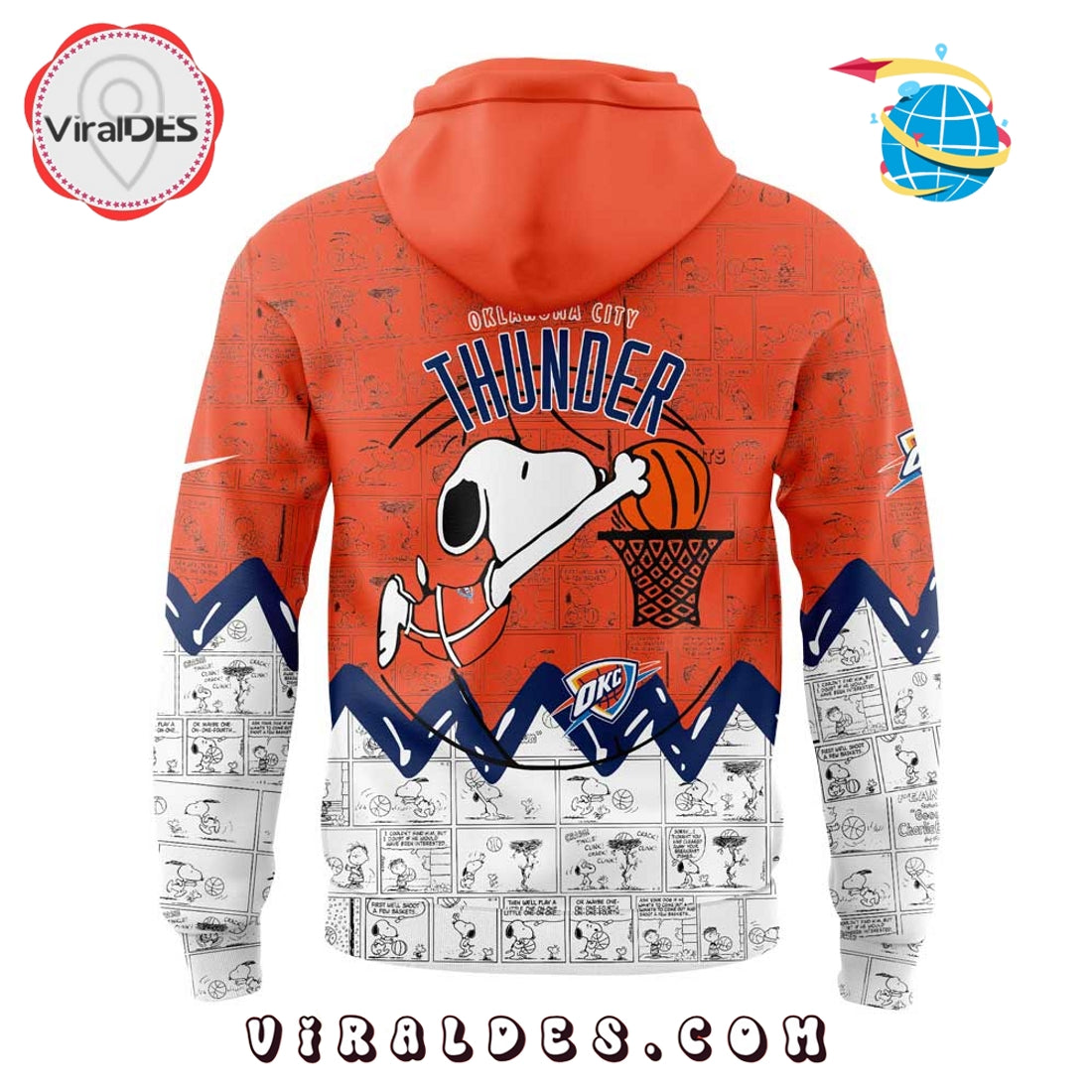 75th Anniversary of Peanuts Oklahoma City Thunder Hoodie