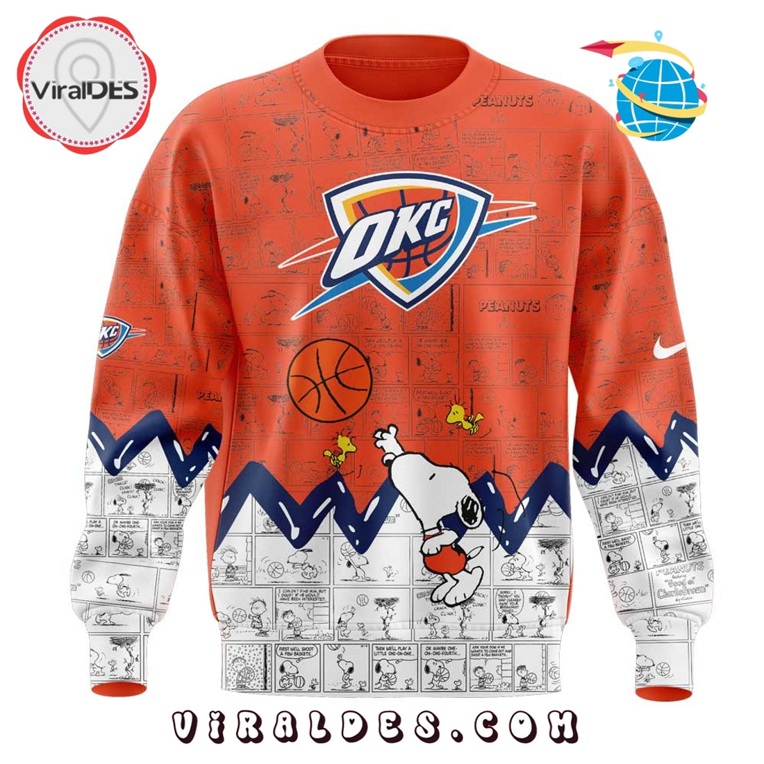 75th Anniversary of Peanuts Oklahoma City Thunder Hoodie