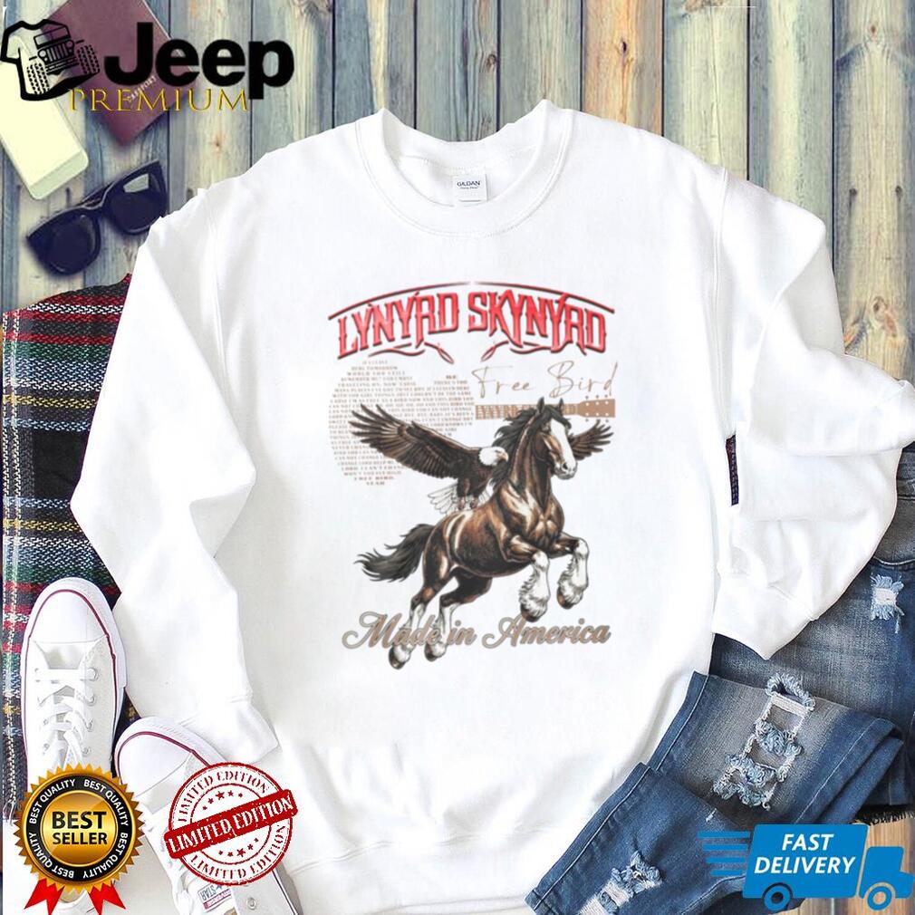 Lynyrd Skynyrd Free Bird Made In America Eagle and Horse Graphic T Shirt