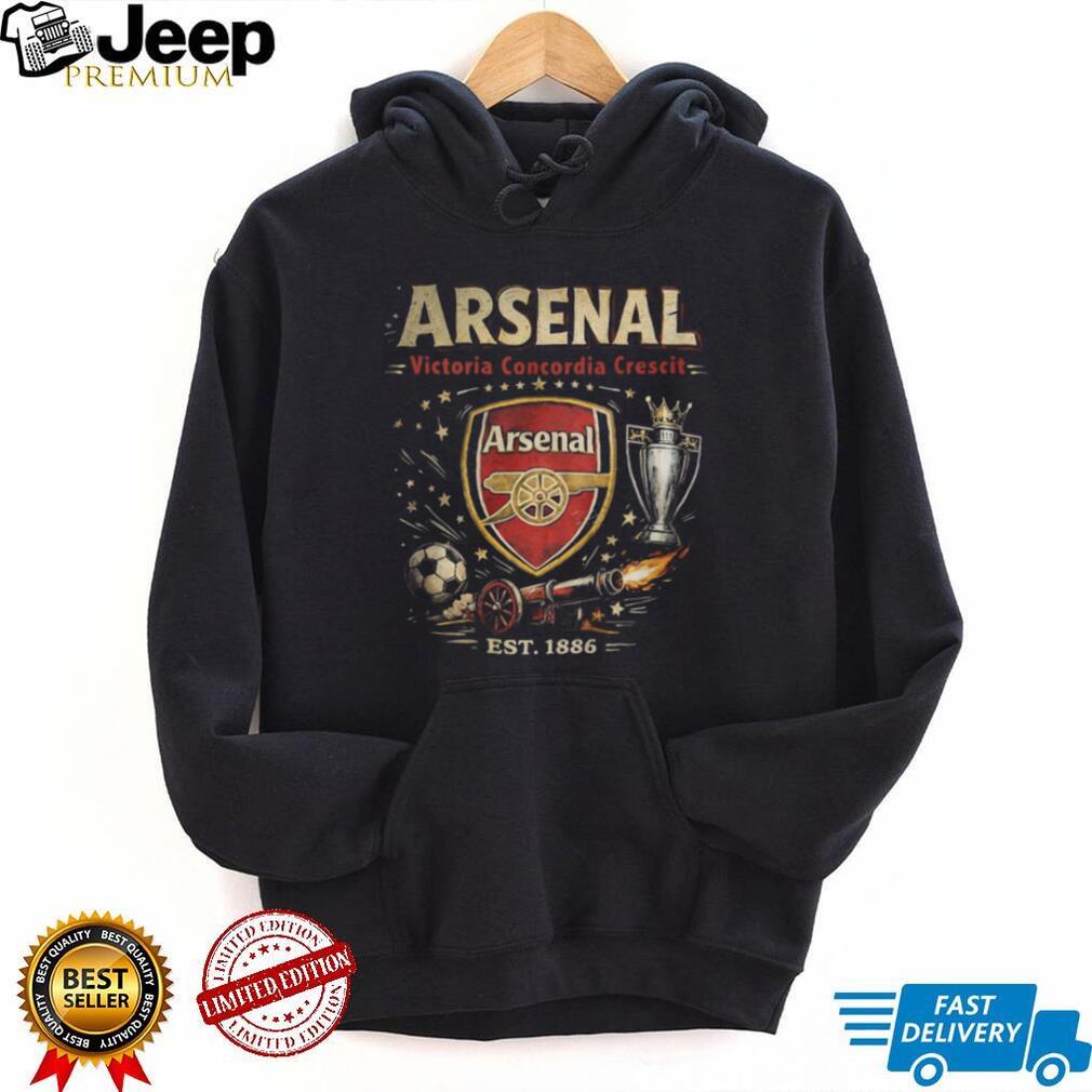 Arsenal FC Est 1886 Victoria Concordia Crescit Soccer T Shirt