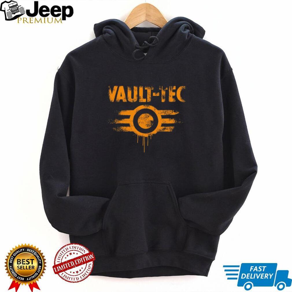 Fallout Vault Tec Distressed Logo Post Apocalyptic Gamer T Shirt