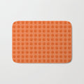 Orange 1970s Retro Inspired Polka Dot Pattern Bath Mat Gallery Image 1