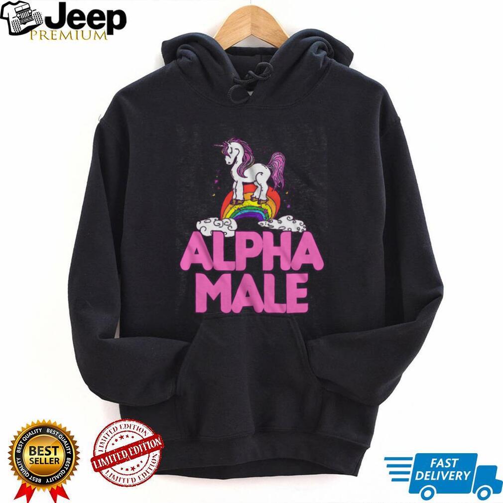 Sarcastic Alpha Male Pink Unicorn Rainbow Retro Aesthetic T Shirt