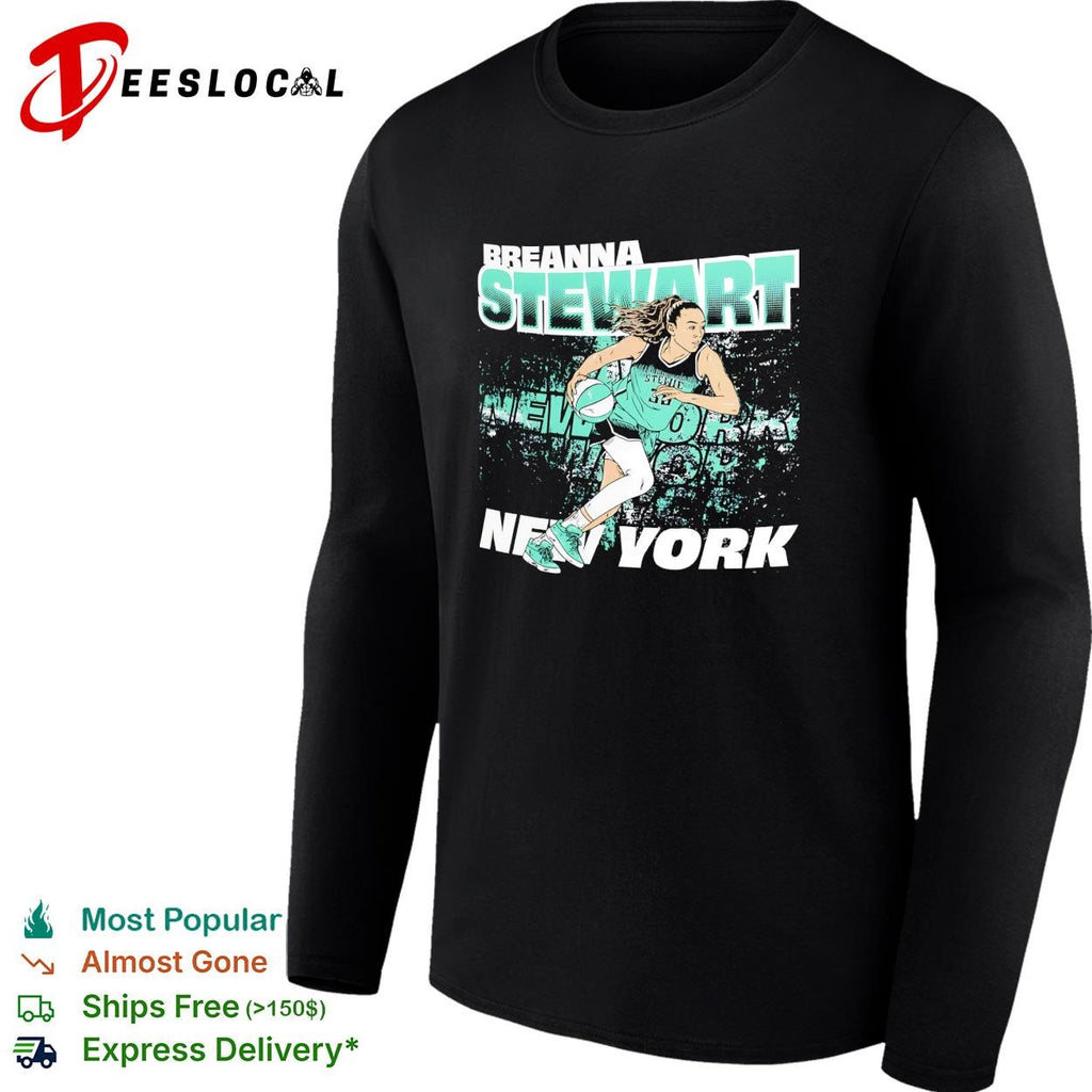 Breanna Stewart number 30 New York Liberty basketball action poster shirt