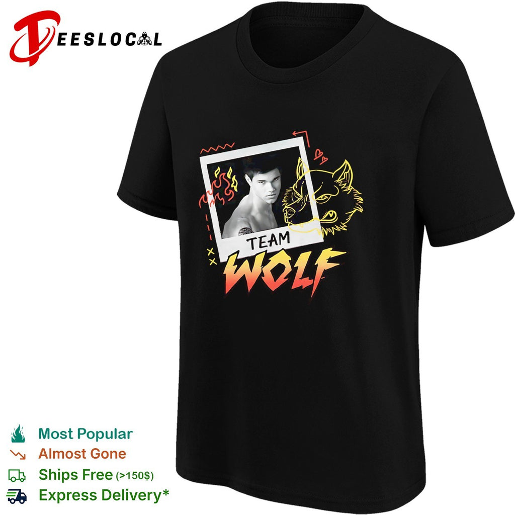 Team Wolf Twilight shirtless werewolf polaroid drawing shirt