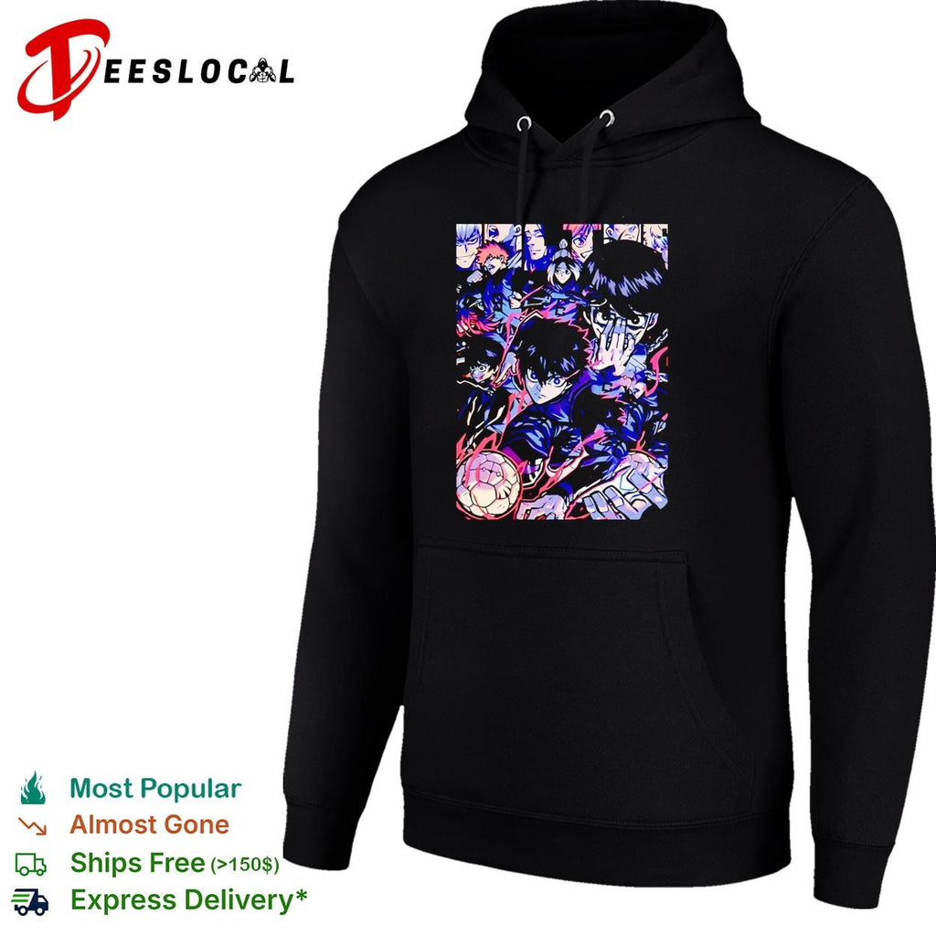 Blue Lock Isagi Yoichi anime manga characters soccer team collage poster shirt
