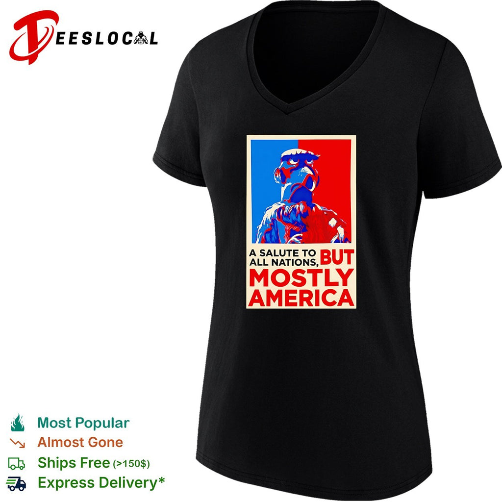 Salute to all nations but mostly America eagle Muppet poster parody shirt