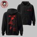 ACDC PWR Up Australia 2025 Angus Lightning Bolt PWR UP Tour Zip Hoodie