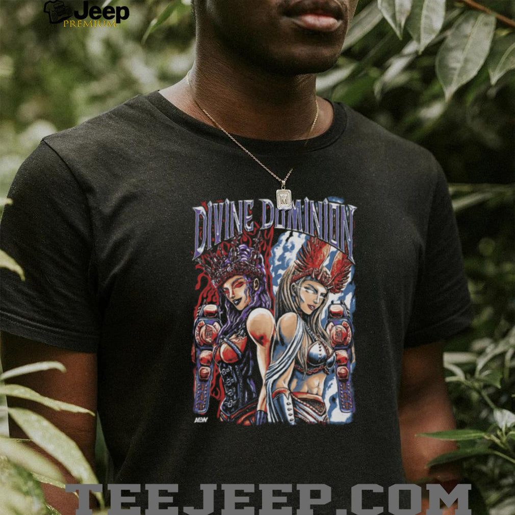 AEW Julia Hart and Skye Blue Divine Dominion Graphic T Shirt