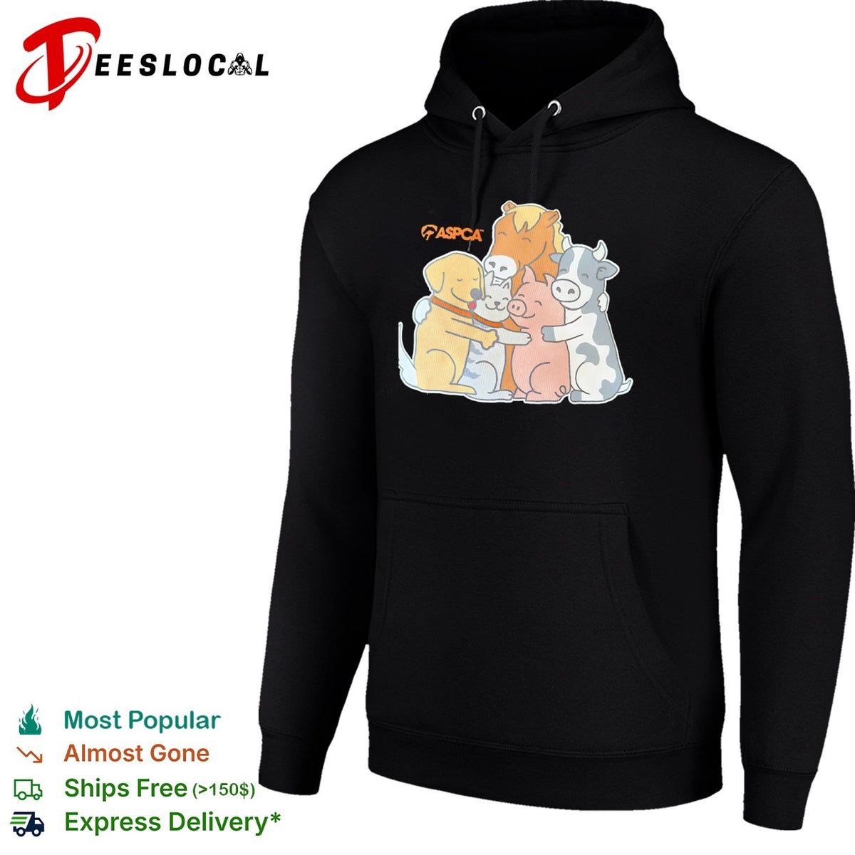ASPCA Animal Friends Horse Dog Cat Pig Cow shirt
