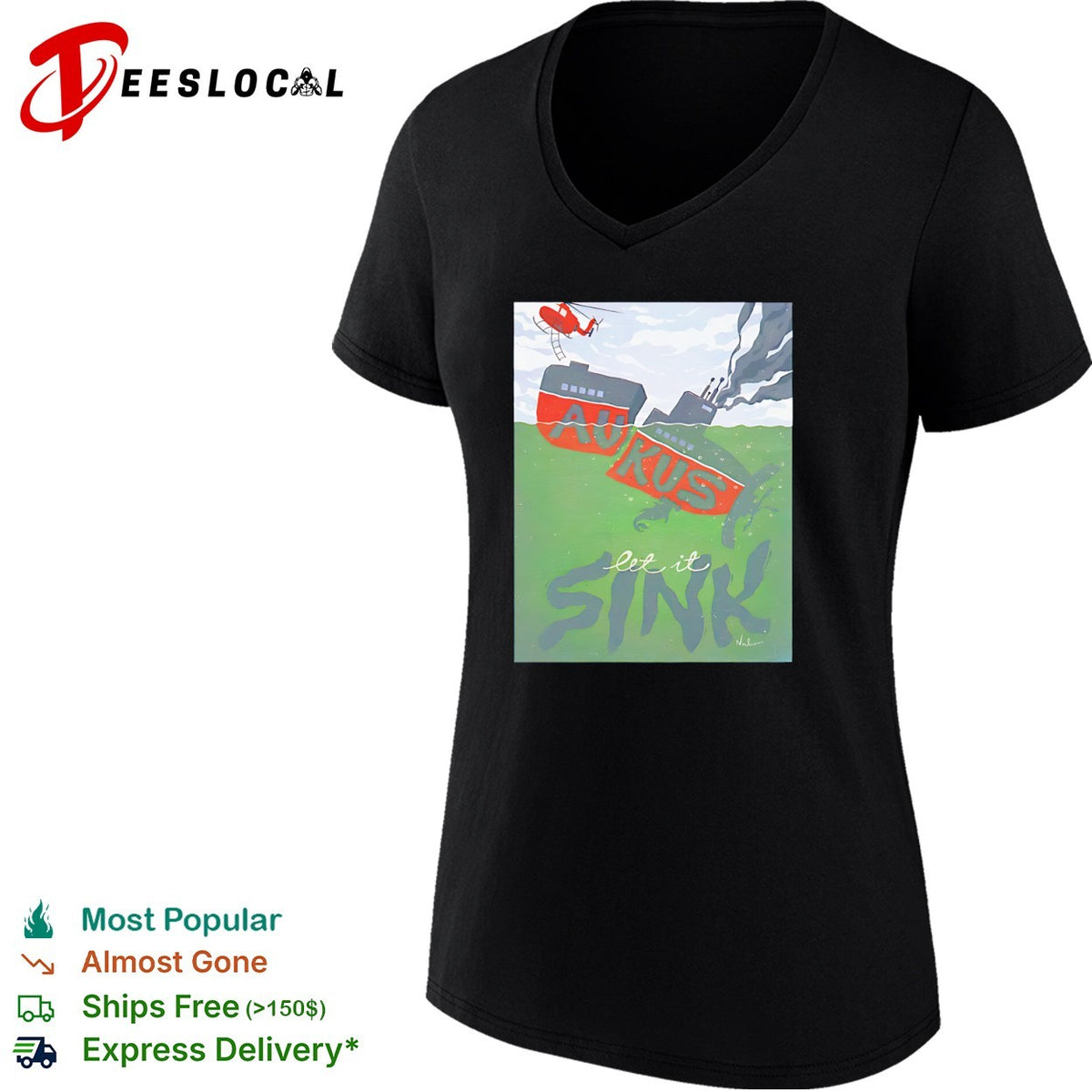 AUKUS broken submarine let it sink shirt