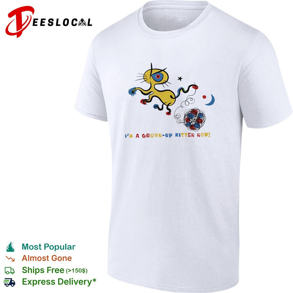 Abstract Cat Art I am a grown up kitten now shirt