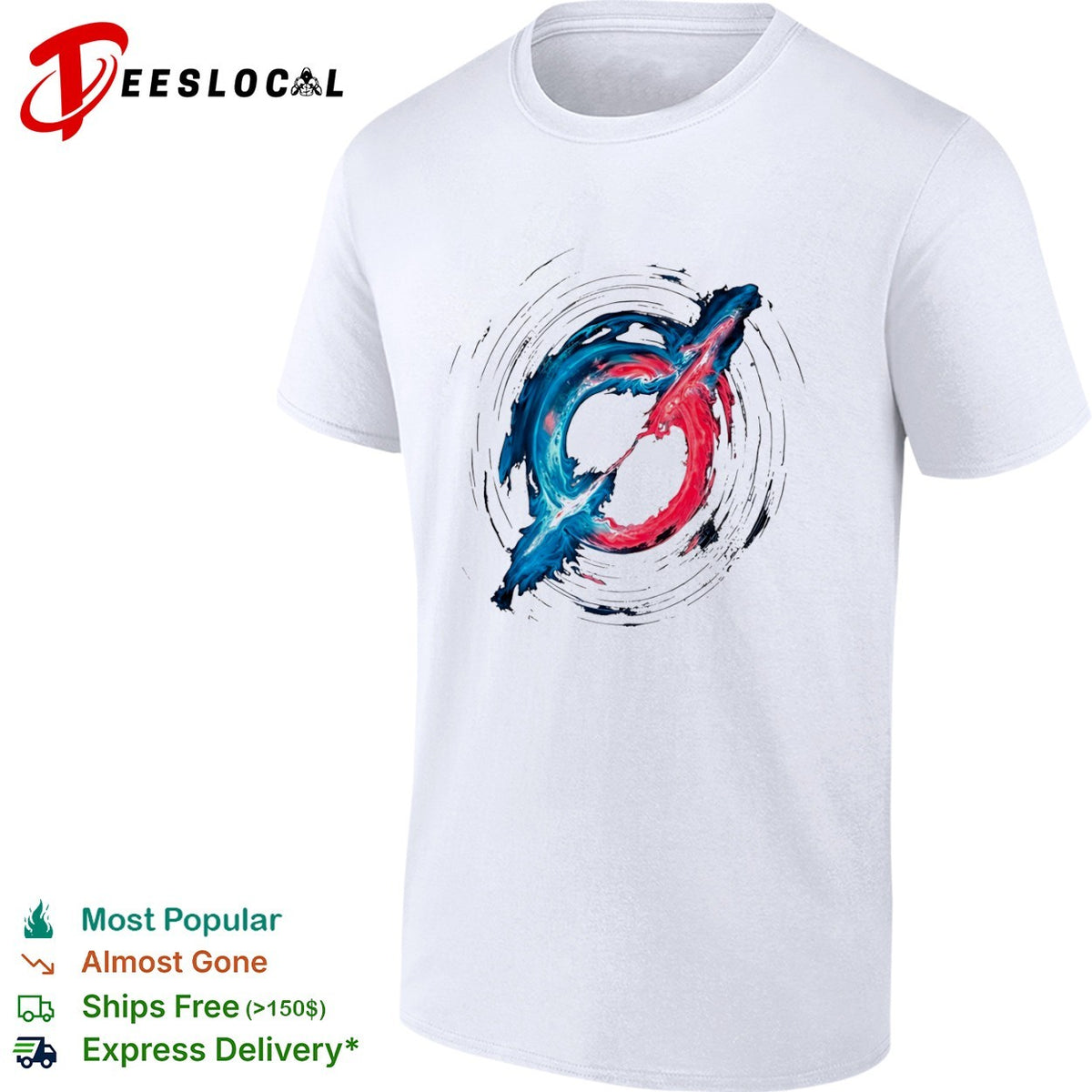 Abstract Plasma Ring Nebula Fusion Shirt