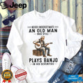 Acoustic Banjo Player Bluegrass Country Music Seventies Birthday Old Man Vintage Gift Shirt