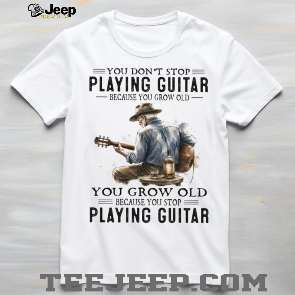 Acoustic Guitar Player Bourbon Whiskey Vintage Country Music Retro Hobby Gift Men Shirt