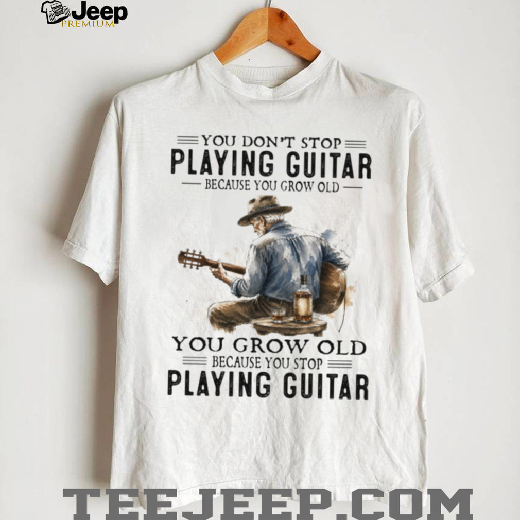 Acoustic Guitar Player Bourbon Whiskey Vintage Country Music Retro Hobby Gift Men Shirt