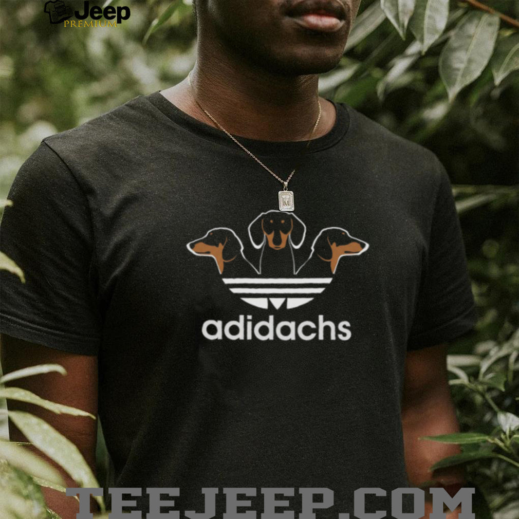 Adidachs Funny Dachshund Weiner Dog Parody Logo T Shirt