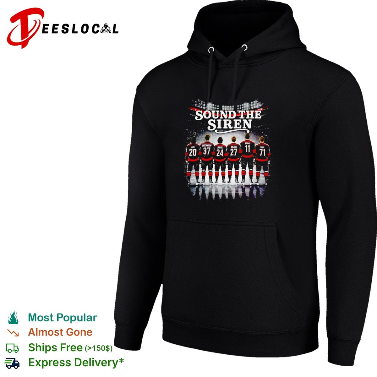 Aho Svechnikov Jarvis Ehlers Staal Hall Sound the Siren Carolina Hurricanes shirt
