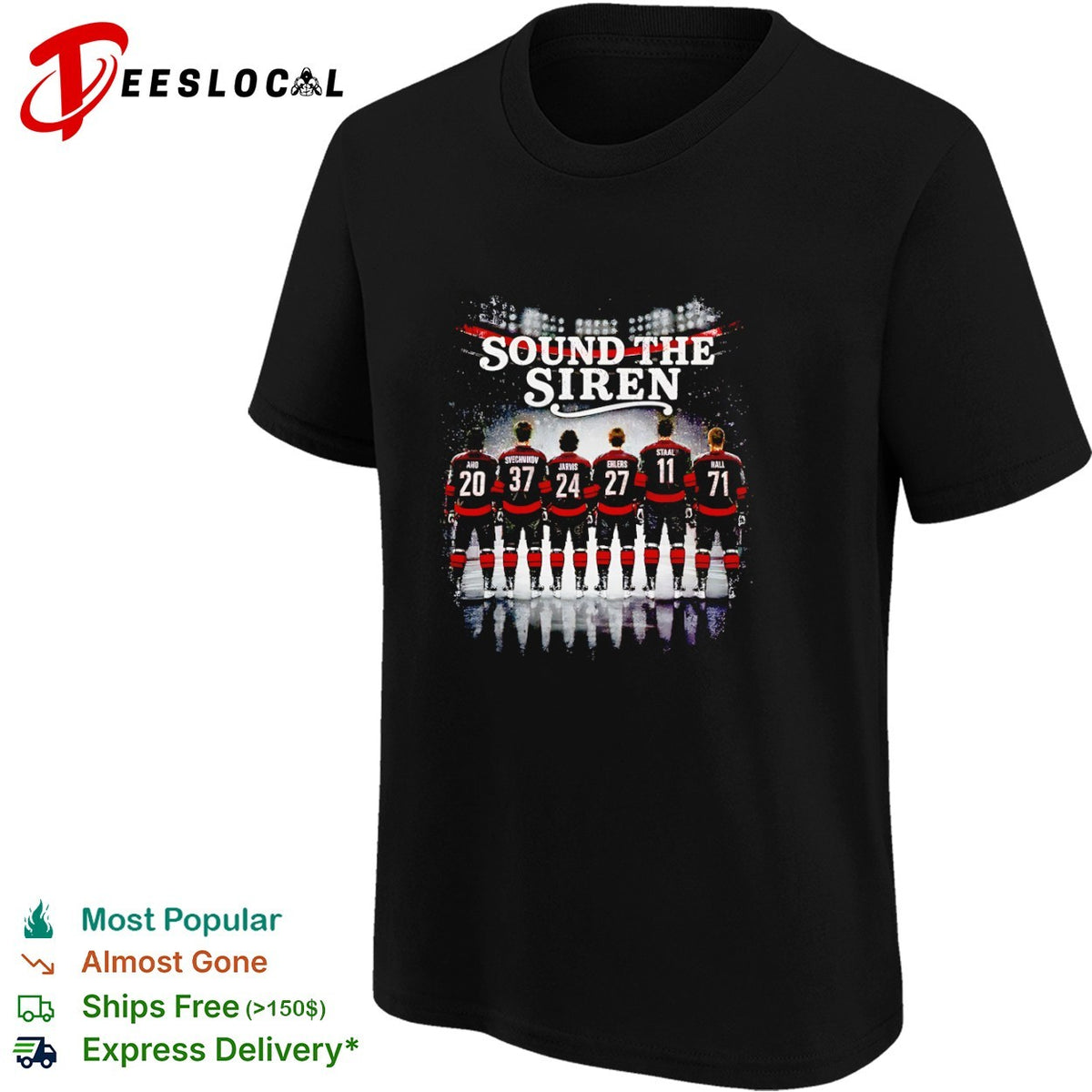 Aho Svechnikov Jarvis Ehlers Staal Hall Sound the Siren Carolina Hurricanes shirt